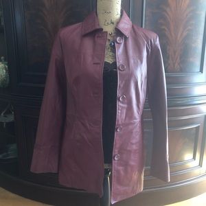 Oxblood leather jacket